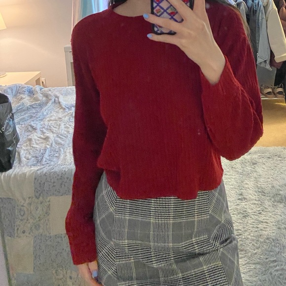 ❌SOLD❌ Aritzia Wilfred Free Red Sweater - Picture 3 of 6